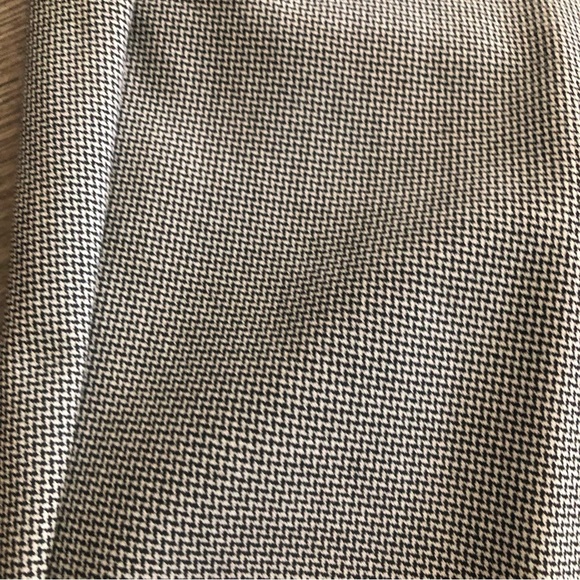 White and black high waisted flare slacks - Picture 3 of 7